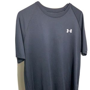 MEN'S UNDER ARMOUR BLACK SHORT SLEEVE SHIRT DRI-FIT L Large